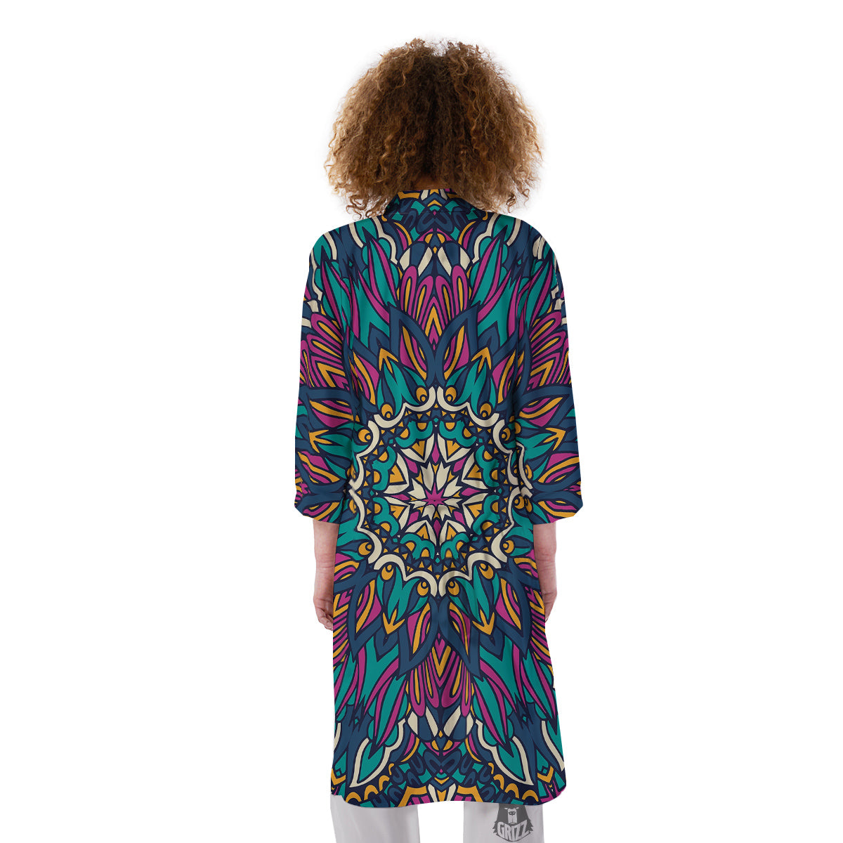 Mandala Coloful Print Kimono-grizzshop
