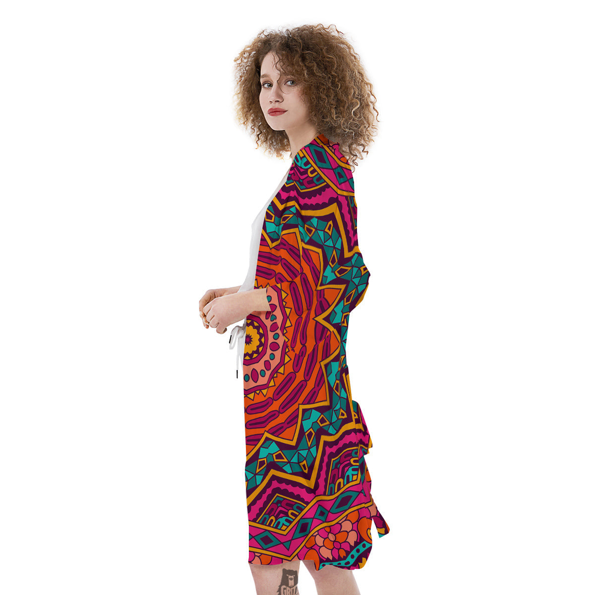 Mandala Colorful Print Kimono-grizzshop