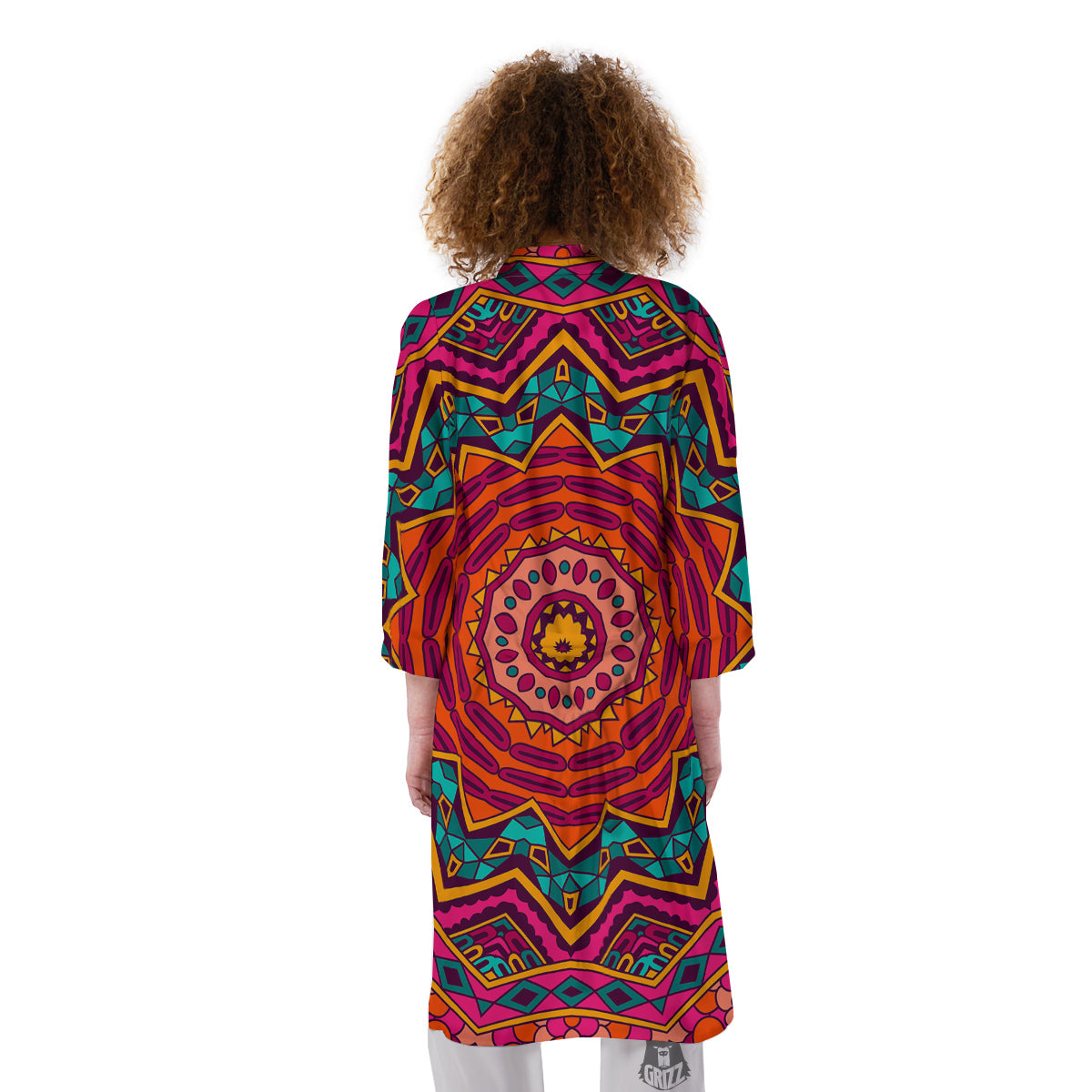 Mandala Colorful Print Kimono-grizzshop