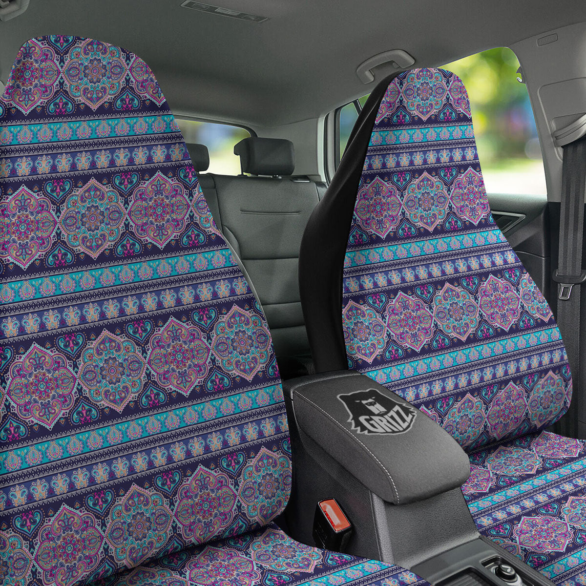 Mandala Ethnic Bohemian Print Pattern Car Seat Covers-grizzshop