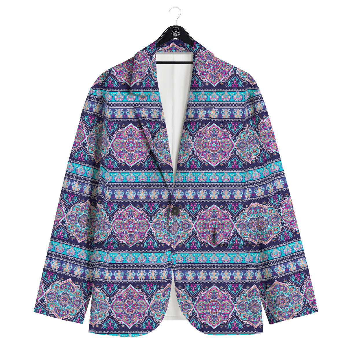 Mandala Ethnic Bohemian Print Pattern Men's Sport Coat-grizzshop