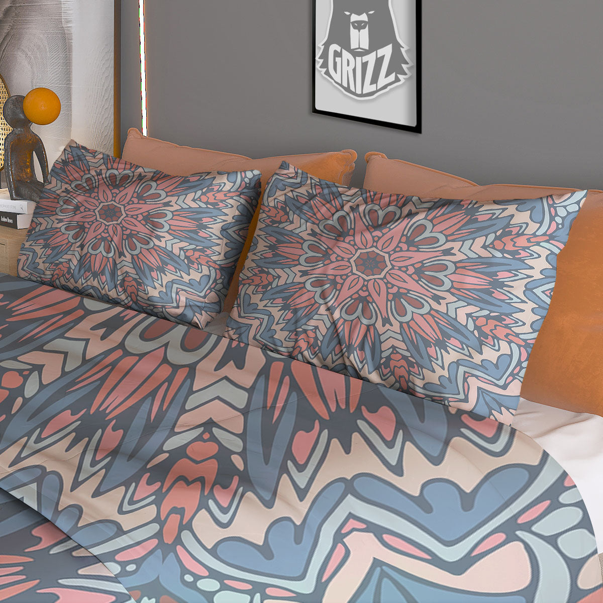 Mandala Ethnic Pastel Print Duvet Cover Bedding Set