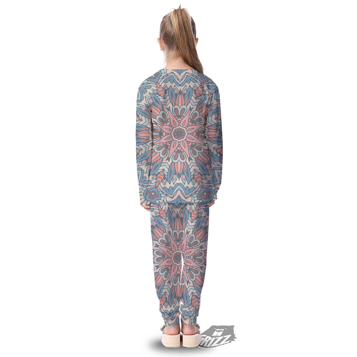 Mandala Ethnic Pastel Print Kid's Pajamas-grizzshop