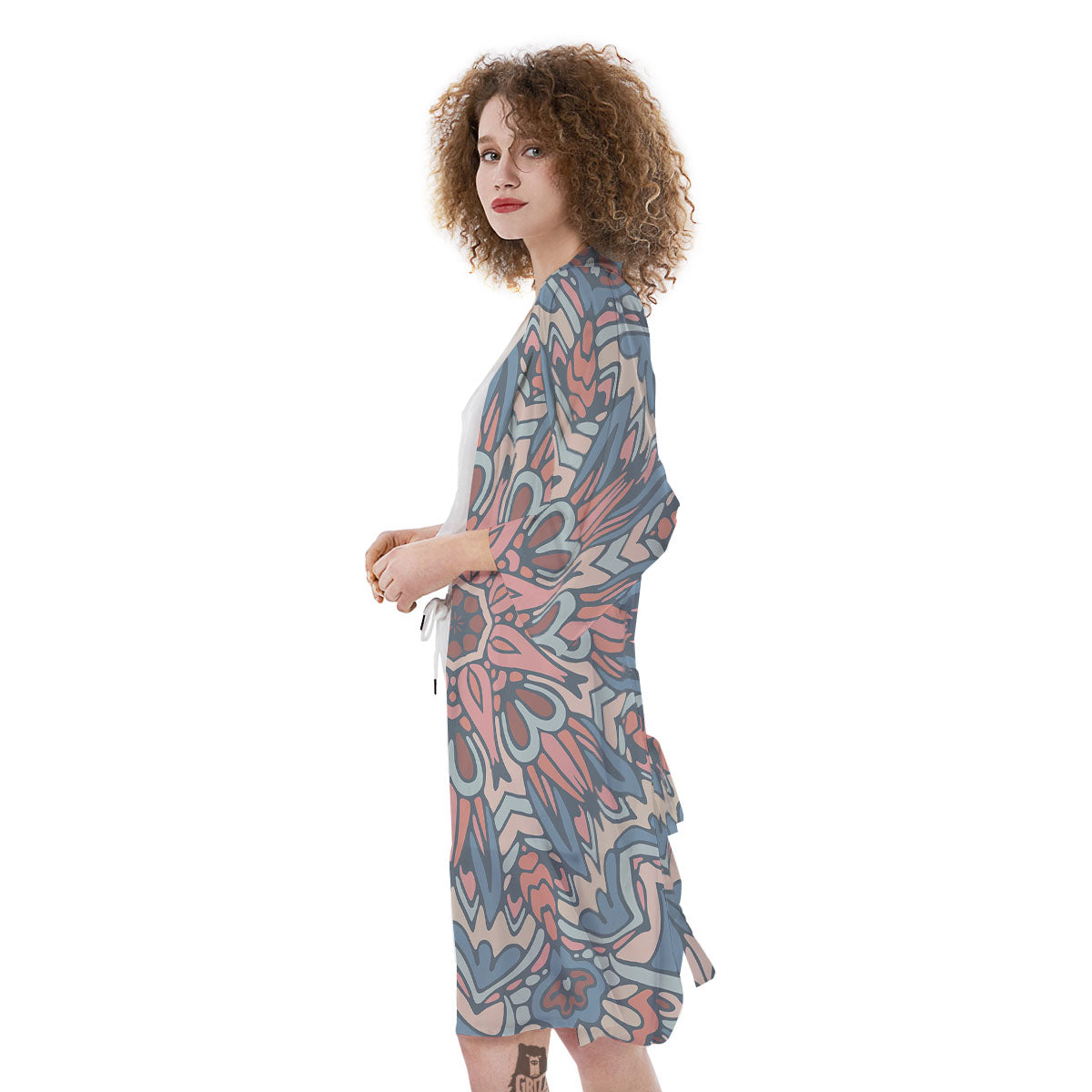 Mandala Ethnic Pastel Print Kimono-grizzshop