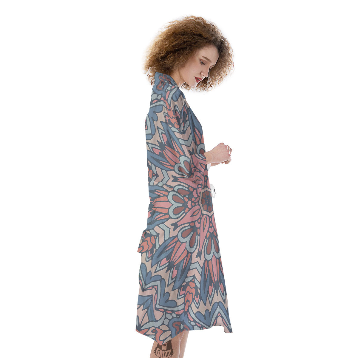 Mandala Ethnic Pastel Print Kimono-grizzshop