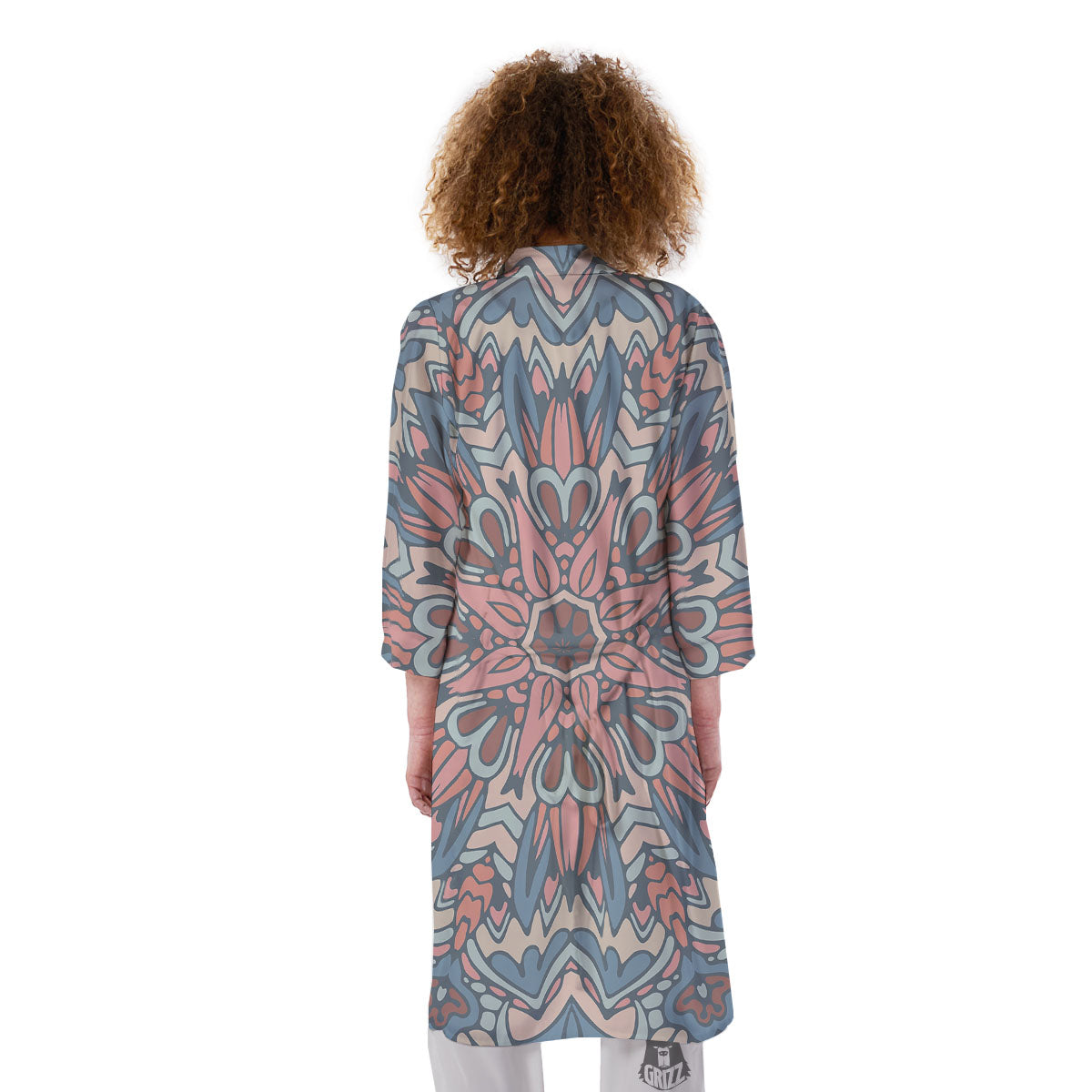 Mandala Ethnic Pastel Print Kimono-grizzshop