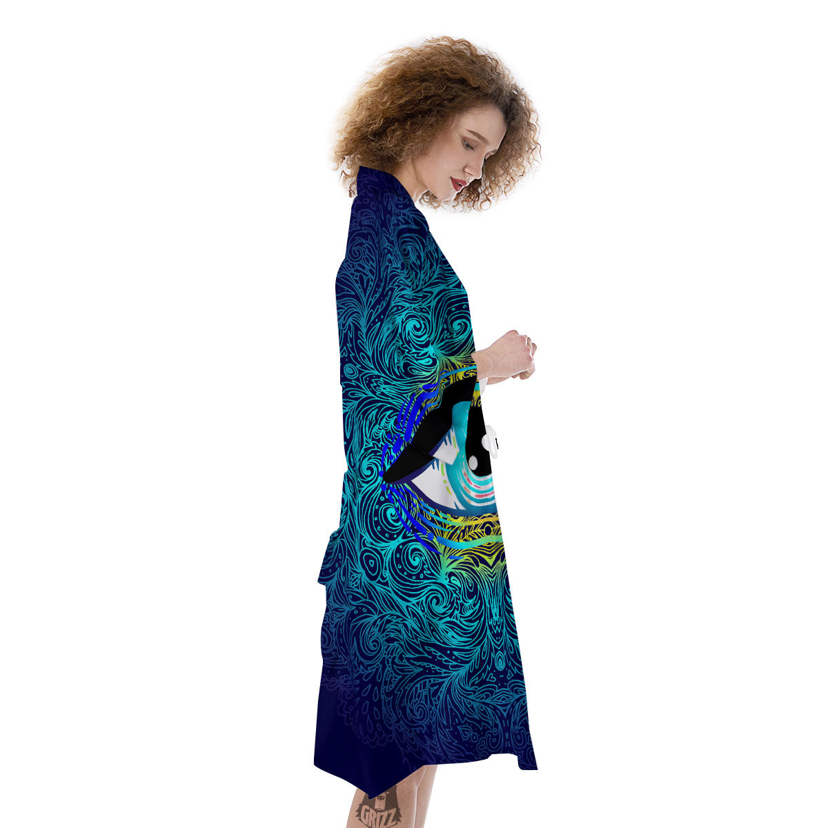 Mandala Eye Of Providence Print Kimono-grizzshop