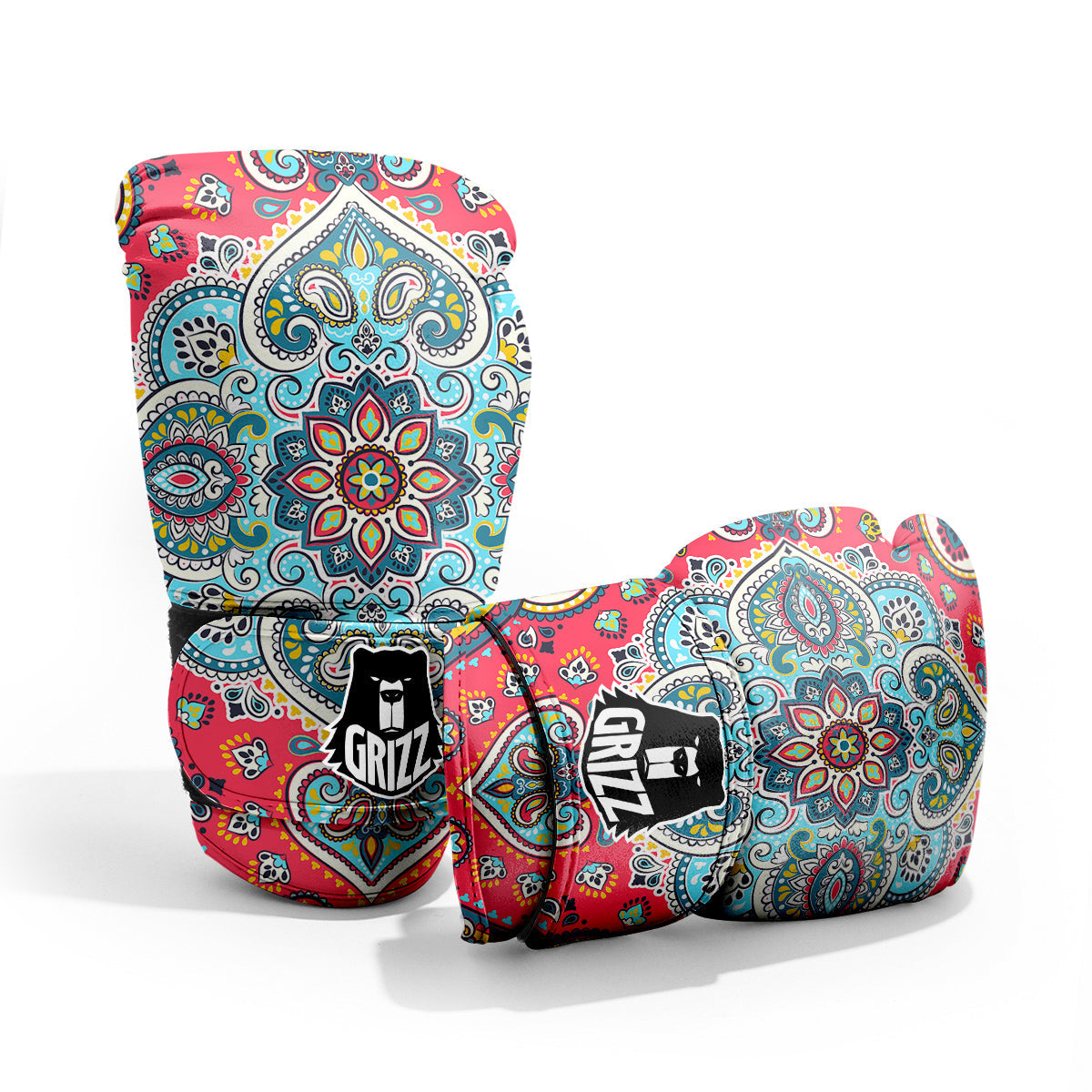 Mandala Floral Colorful Print Pro Boxing Glove