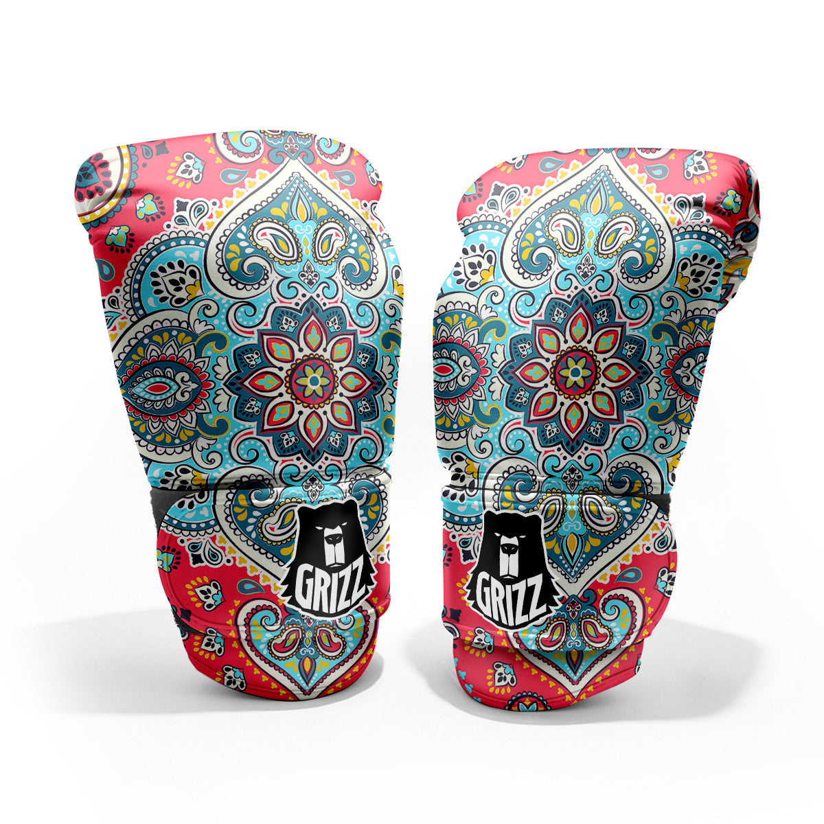 Mandala Floral Colorful Print Pro Boxing Glove