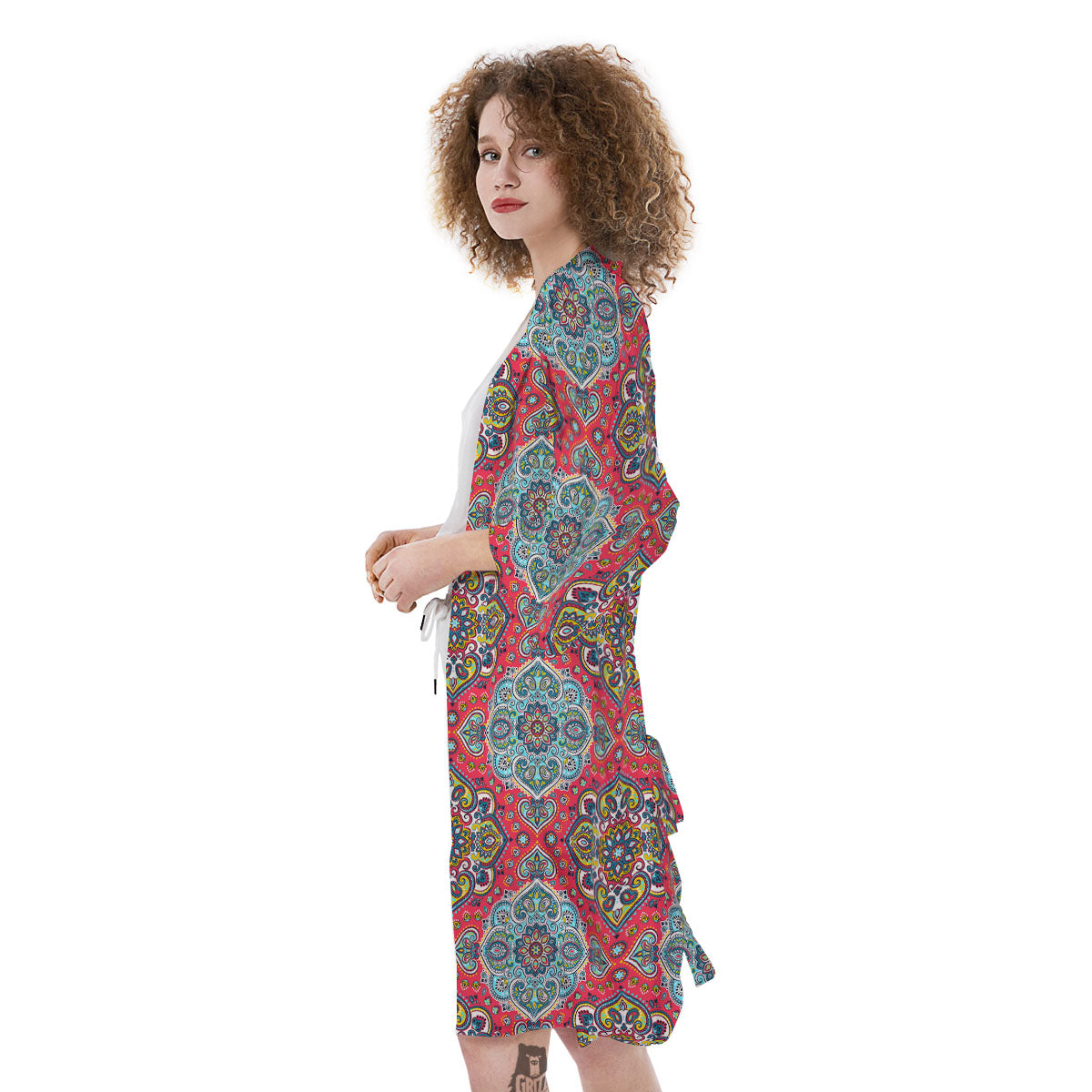 Mandala Floral Paisley Print Kimono-grizzshop
