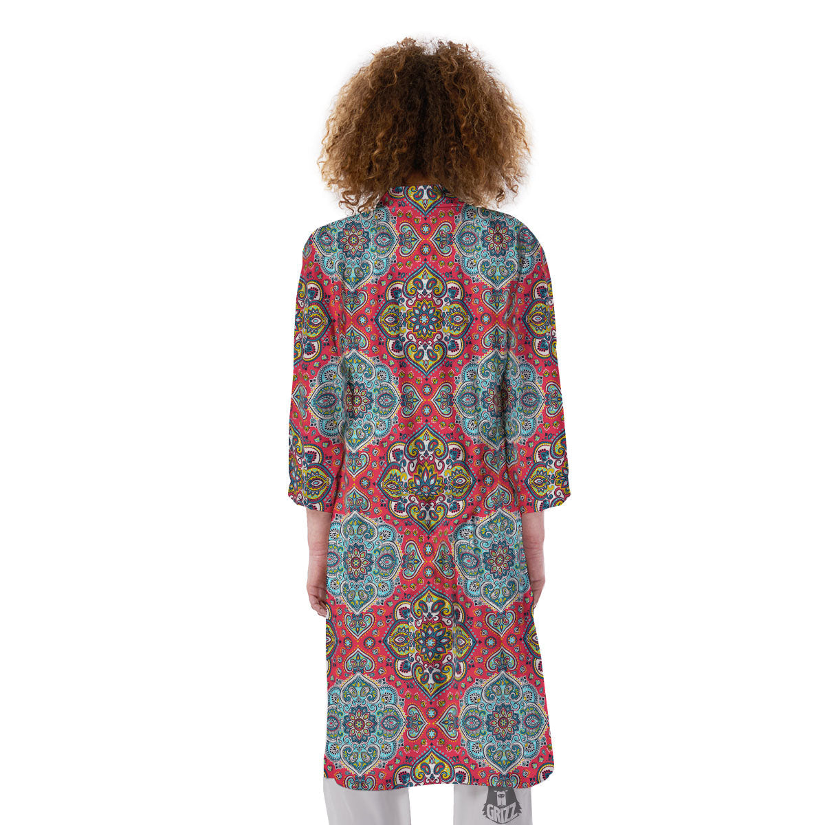 Mandala Floral Paisley Print Kimono-grizzshop