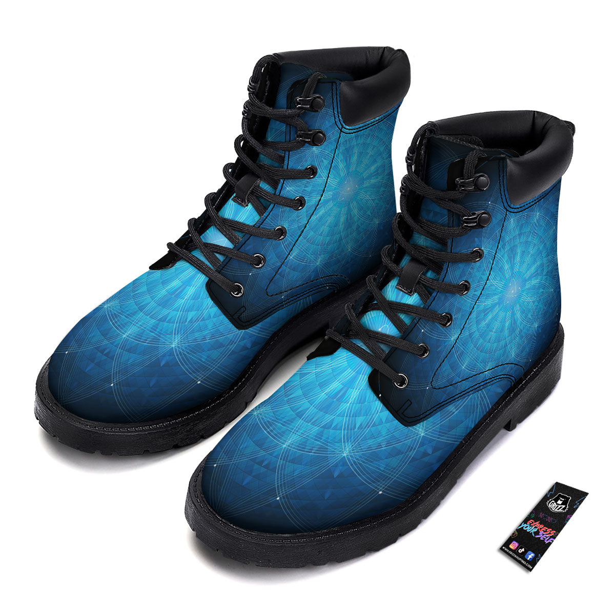 Mandala Light Print Boots-grizzshop