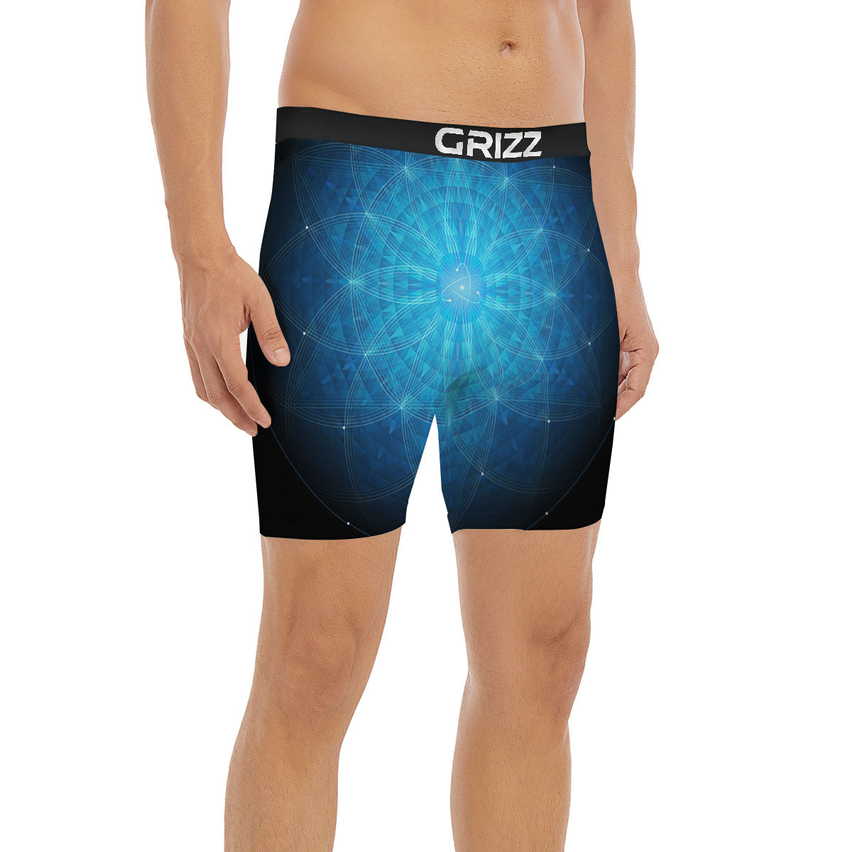 Mandala Light Print Boxer Briefs-grizzshop
