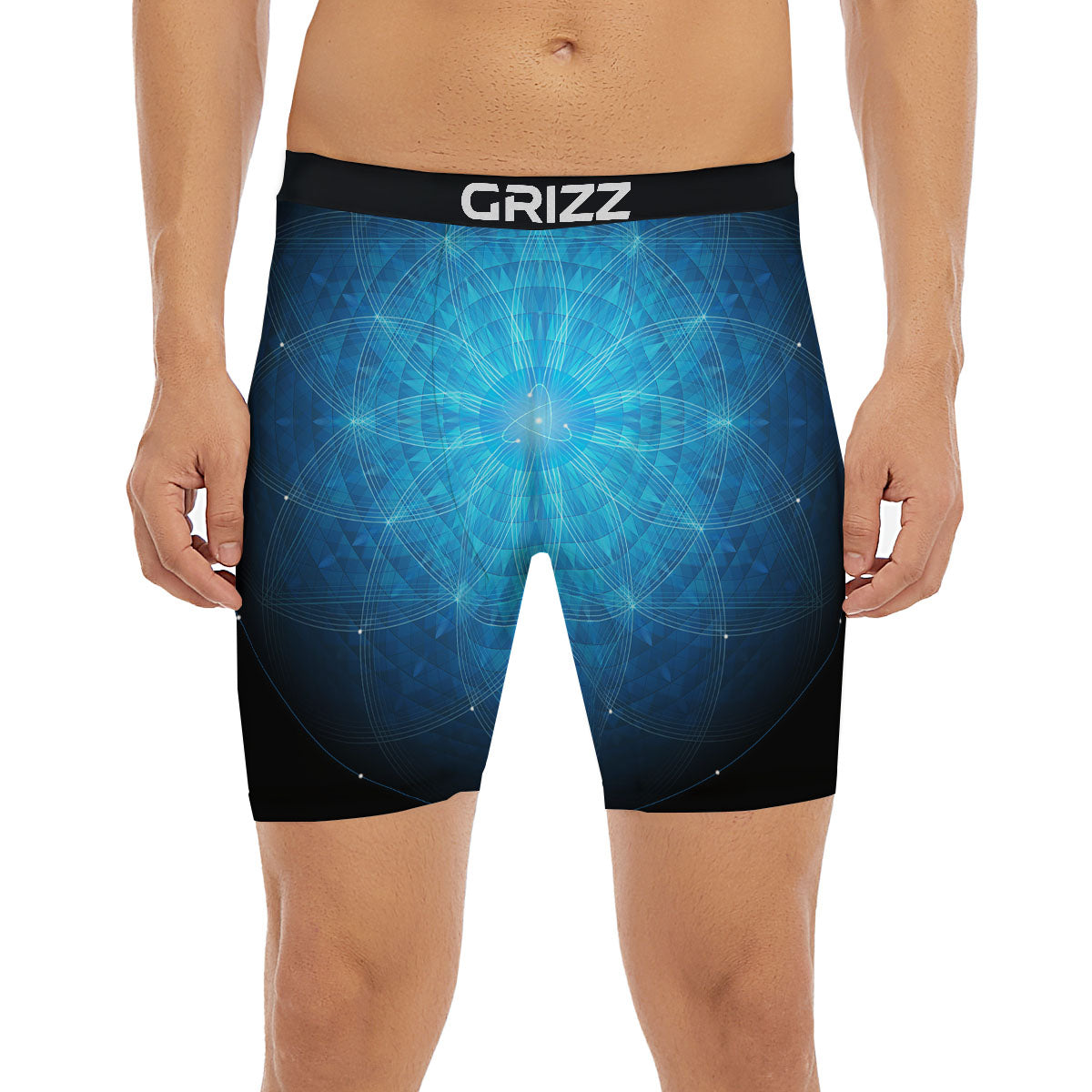 Mandala Light Print Boxer Briefs-grizzshop