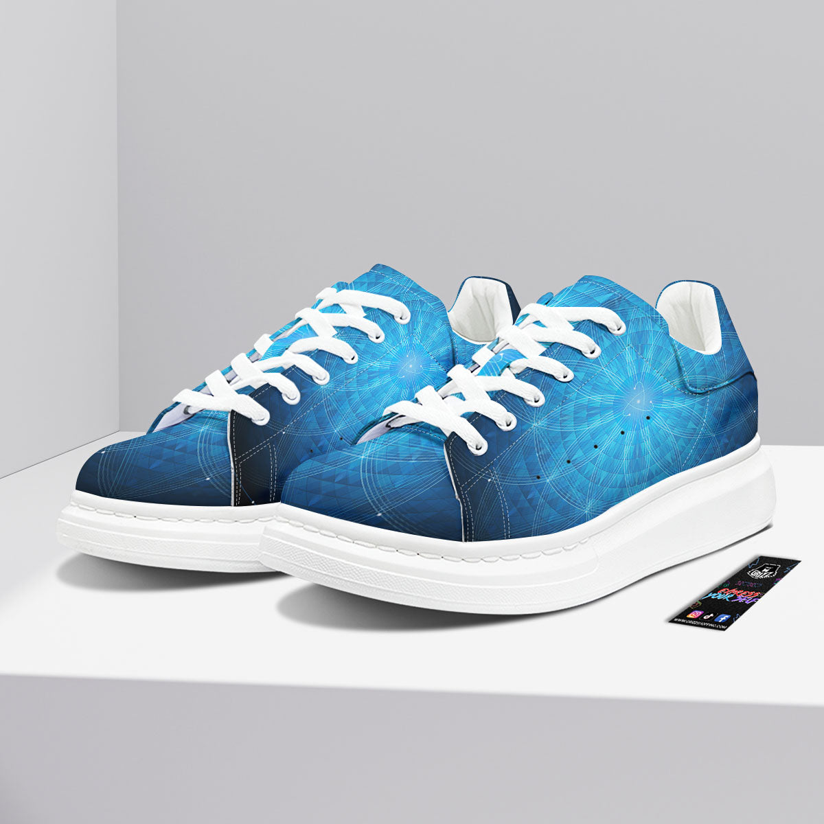 Mandala Light Print Platform Shoes-grizzshop