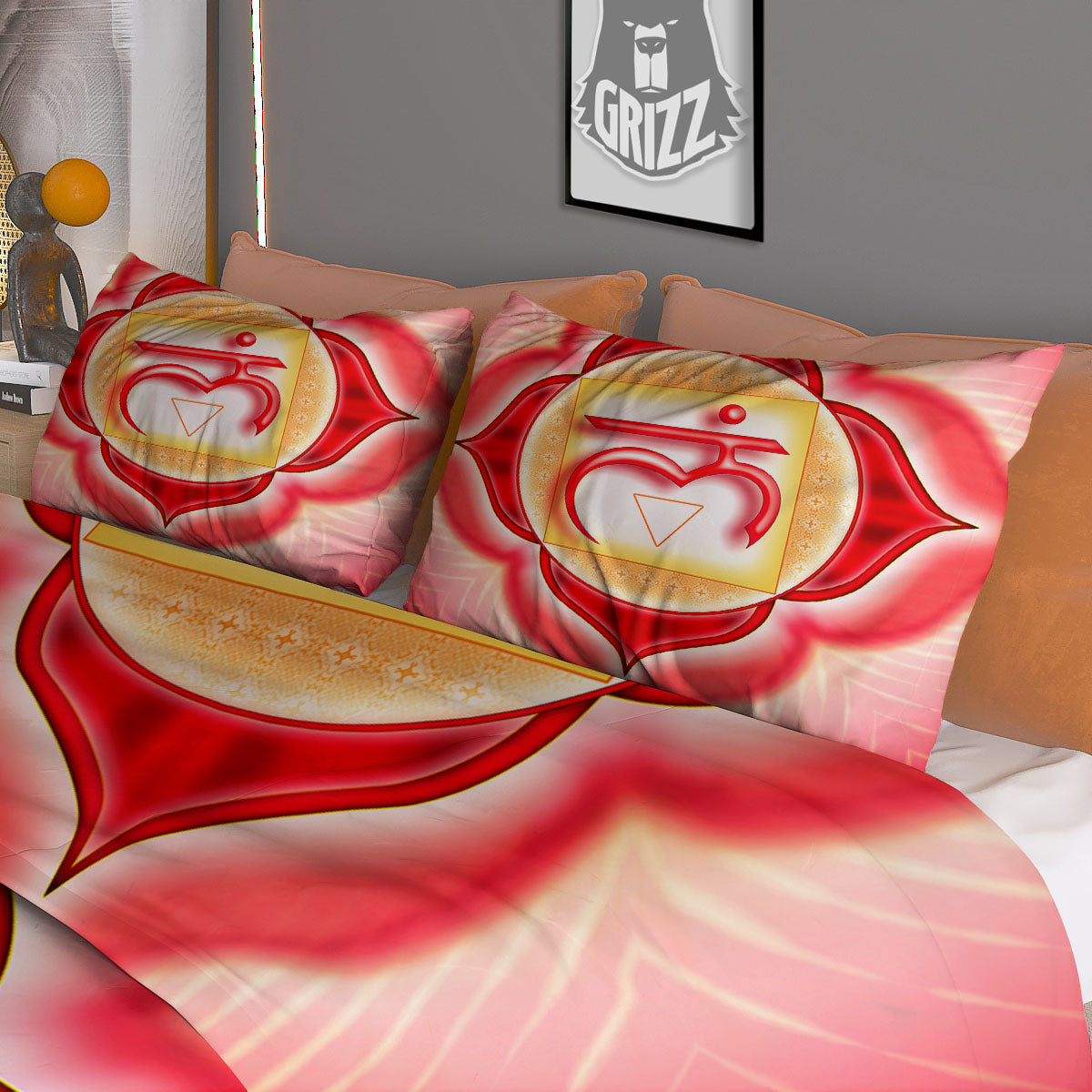 Mandala Muladhara Chakra Print Duvet Cover Bedding Set