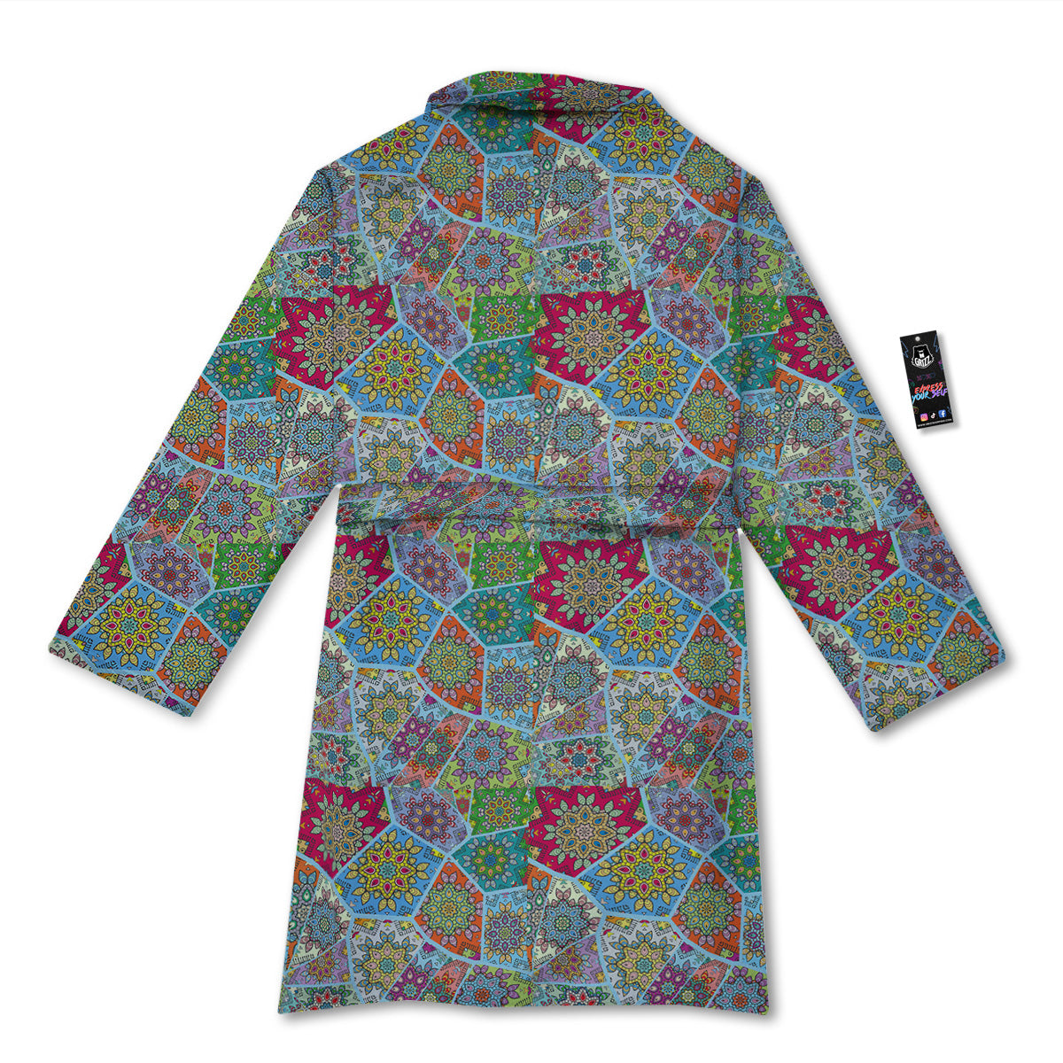 Mandala Patchwork Bohemian Indian Print Bathrobe-grizzshop