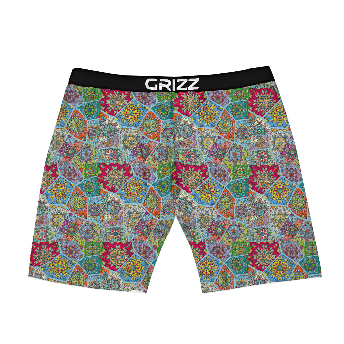 Mandala Patchwork Bohemian Indian Print Boxer Briefs-grizzshop