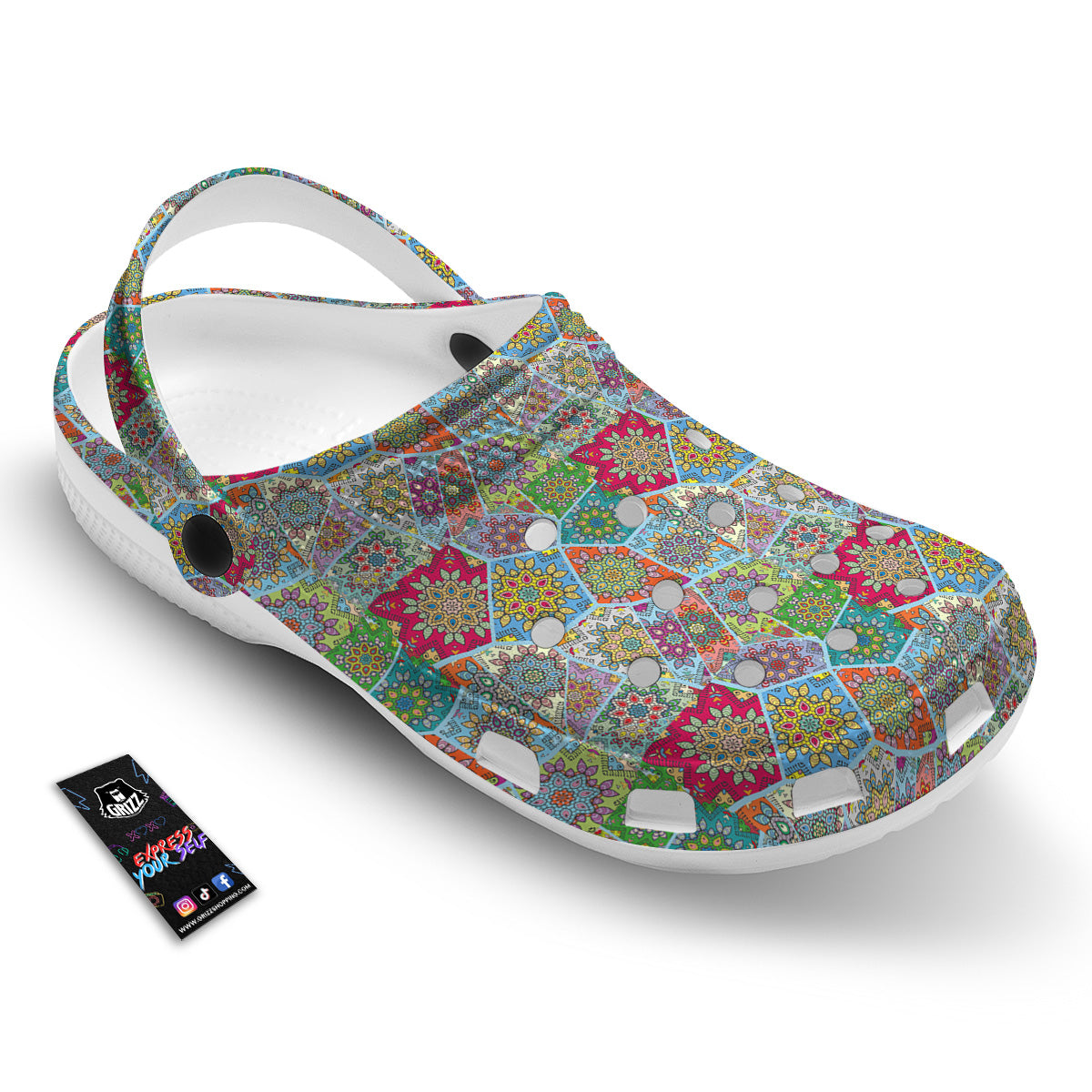 Mandala Patchwork Bohemian Indian Print Clog-grizzshop