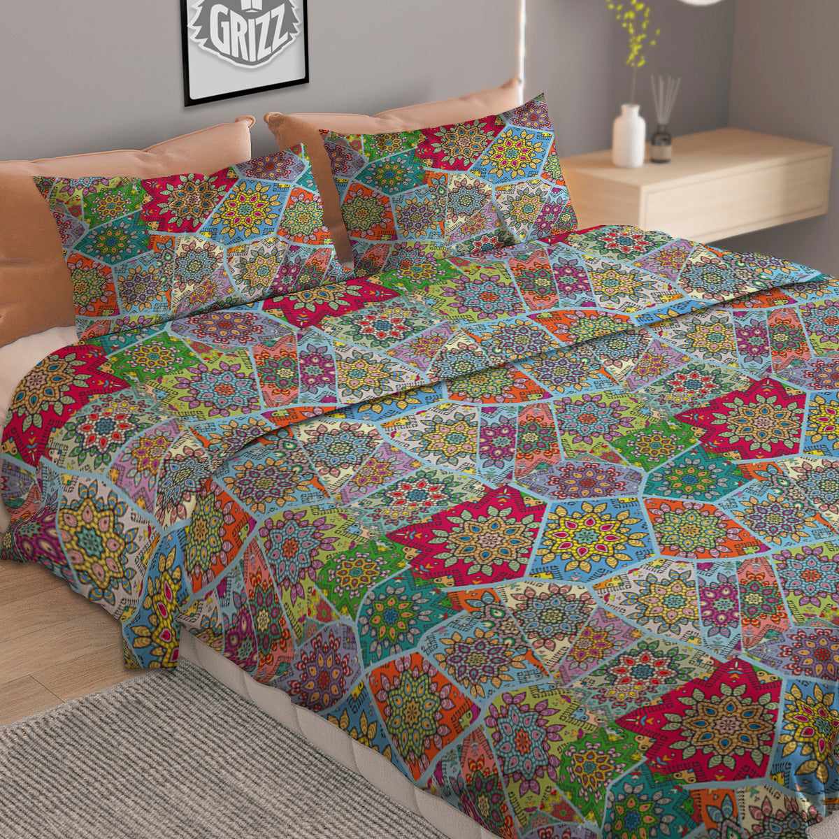Libra Sign Black And Gold Print Duvet Cover Bedding Set