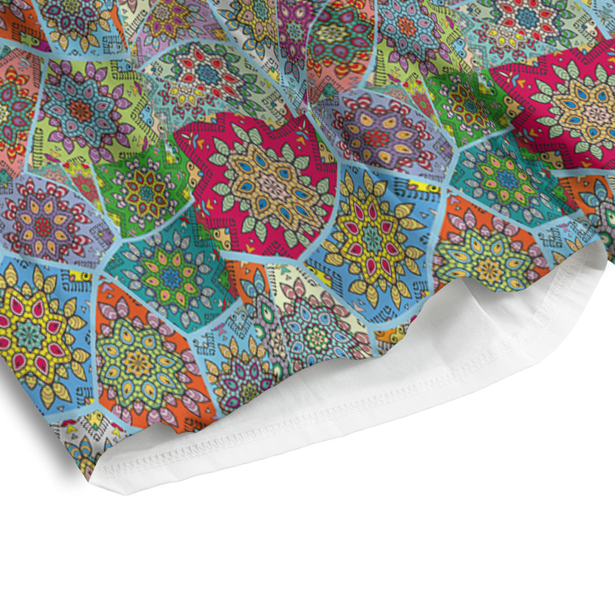 Mandala Patchwork Bohemian Indian Print Men's Athletic Shorts