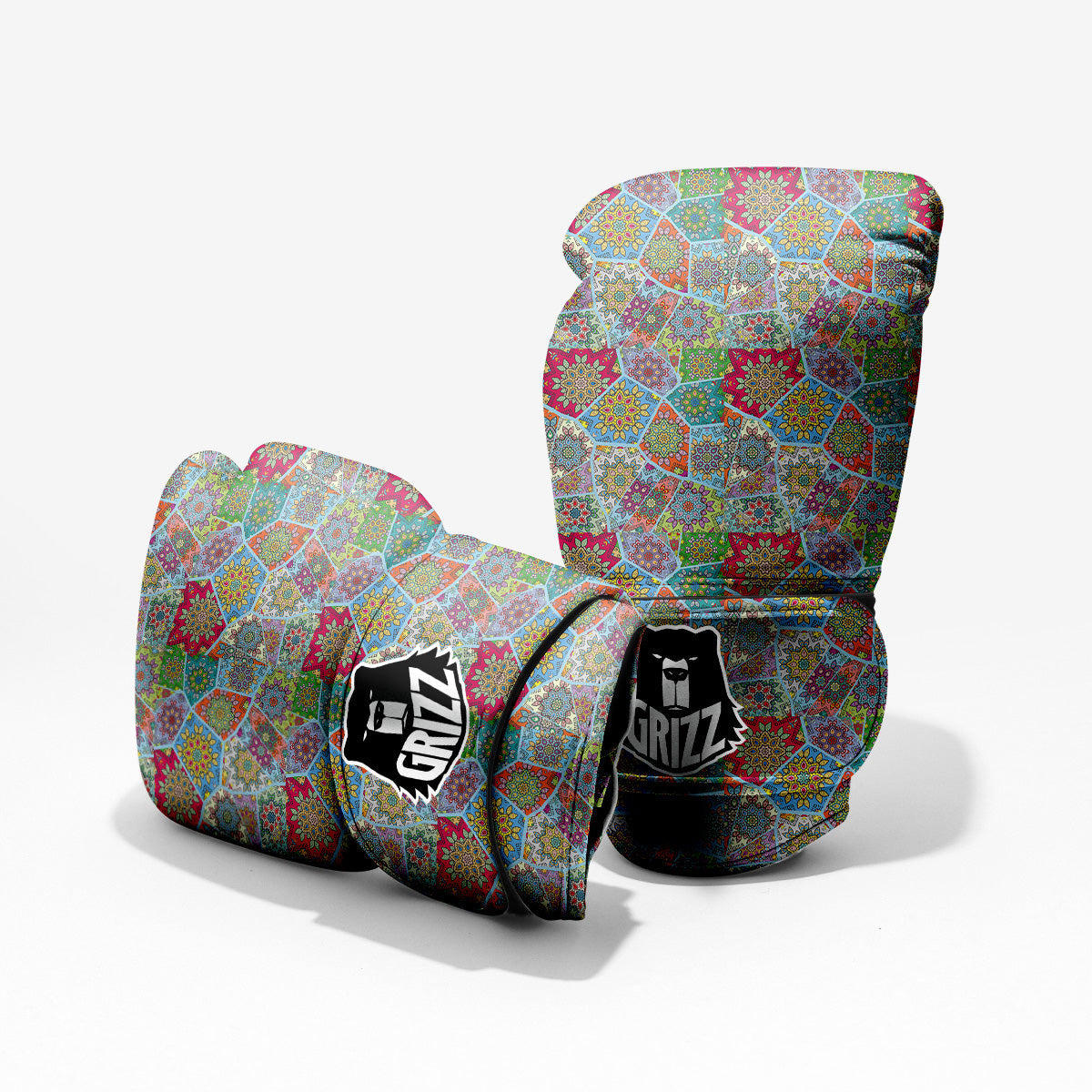 Mandala Patchwork Bohemian Indian Print Pro Boxing Glove