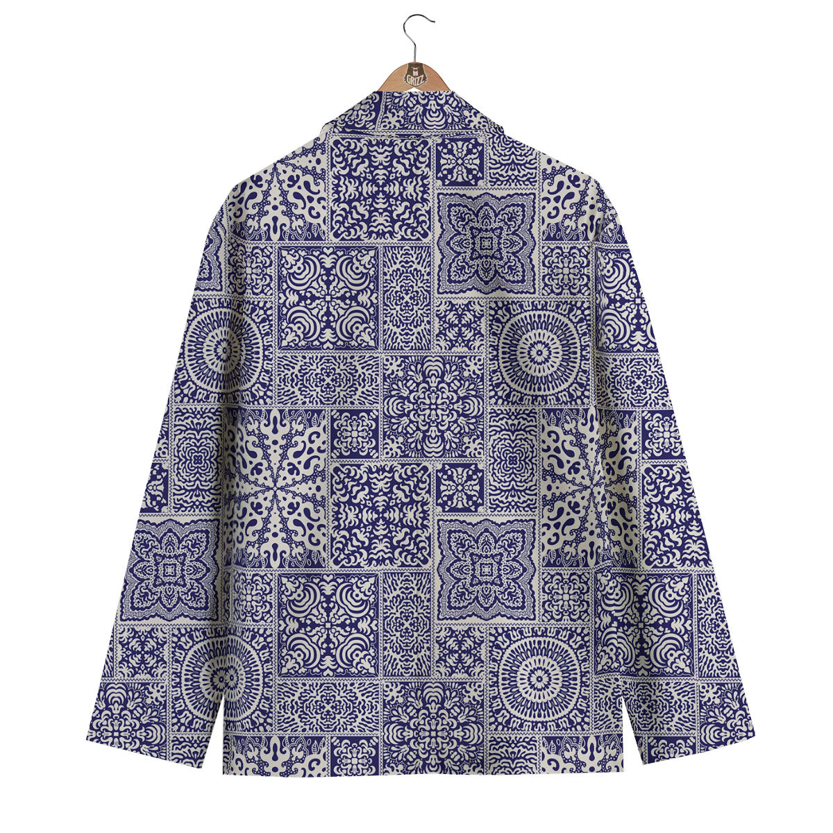 Mandala Patchwork Square Bohemian Print Pattern Men's Blazer-grizzshop