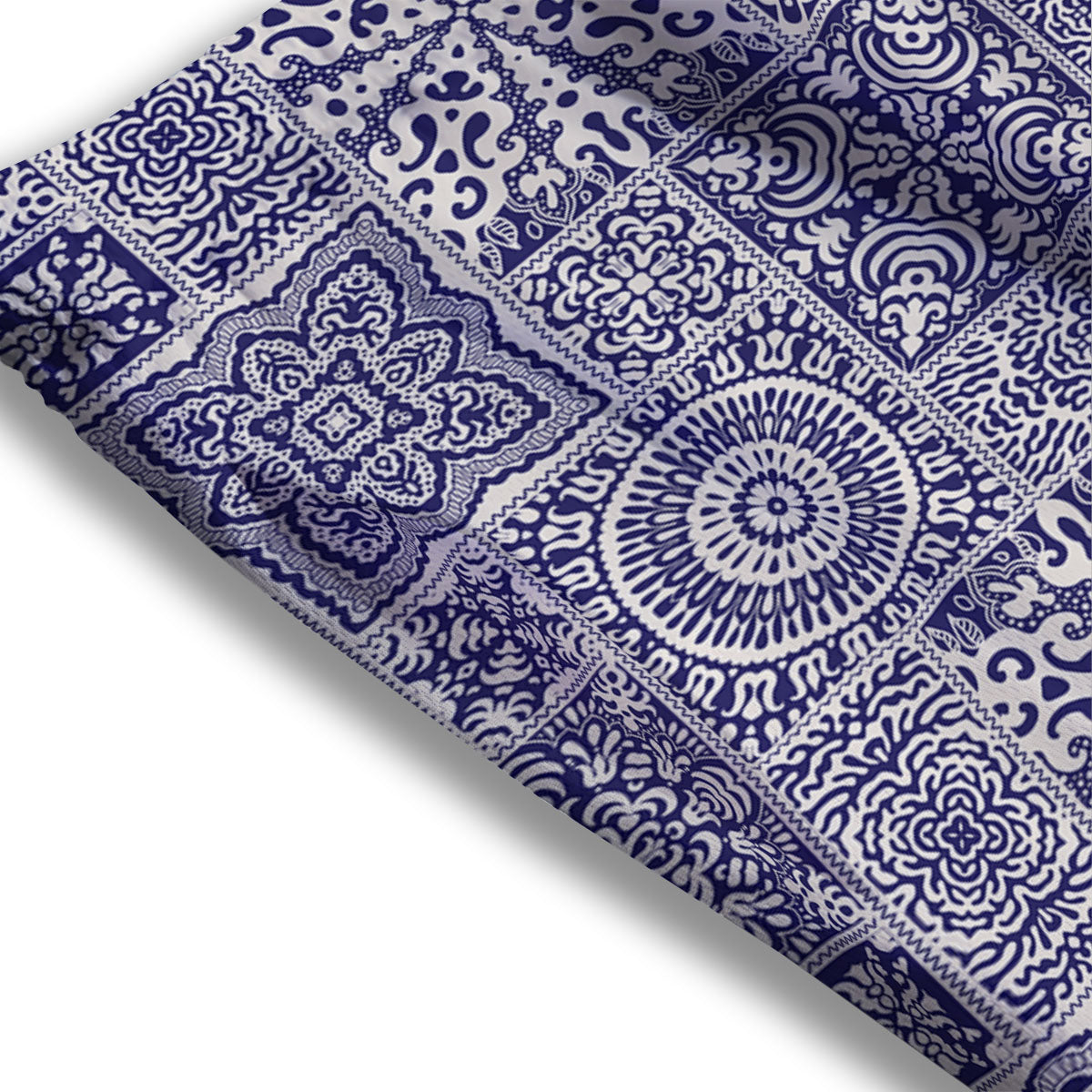 Mandala Patchwork Square Bohemian Print Pattern Mesh Shorts