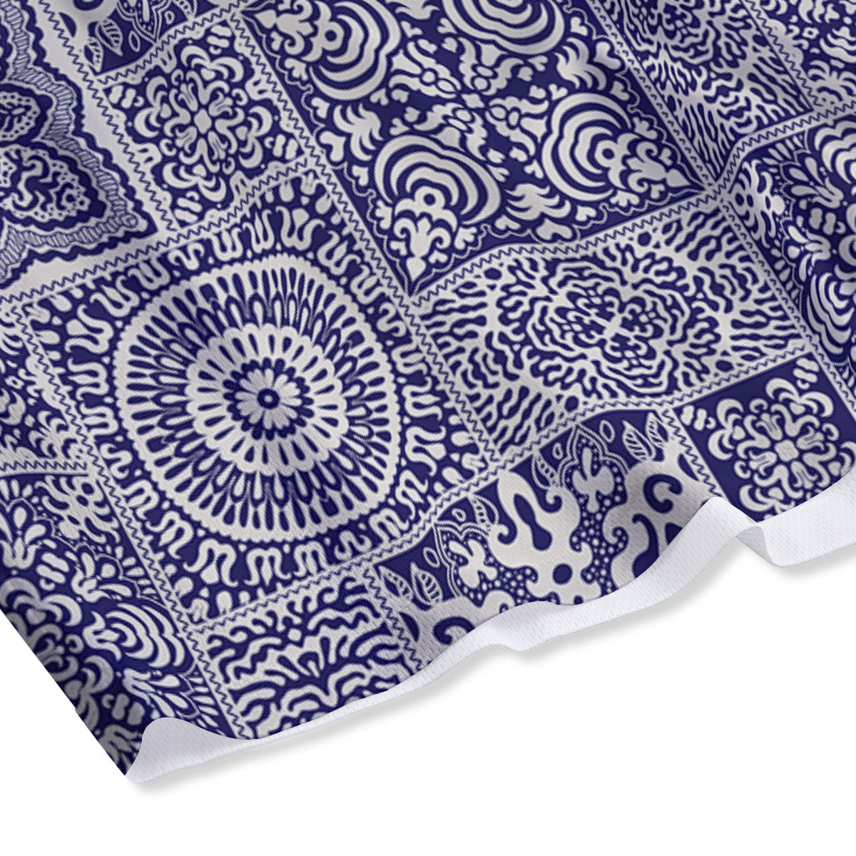 Mandala Patchwork Square Bohemian Print Pattern Mesh Shorts