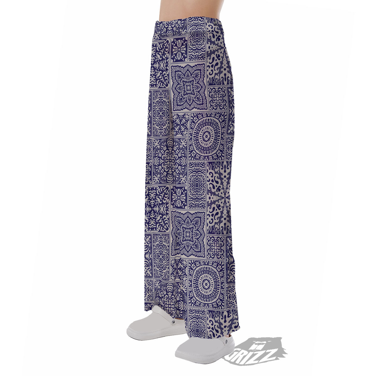 Mandala Patchwork Square Bohemian Print Pattern Pajama Pants-grizzshop