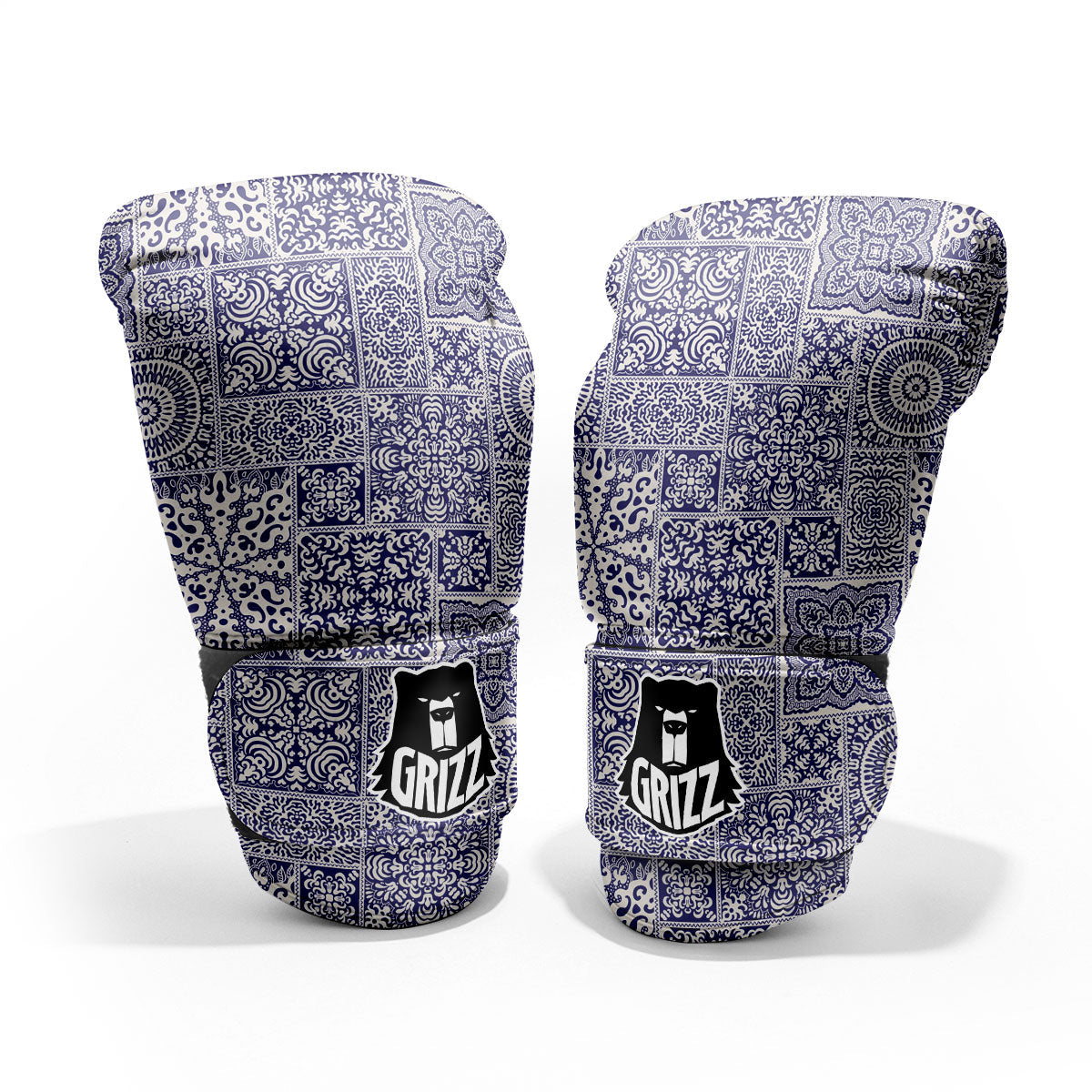Mandala Patchwork Square Bohemian Print Pattern Pro Boxing Glove