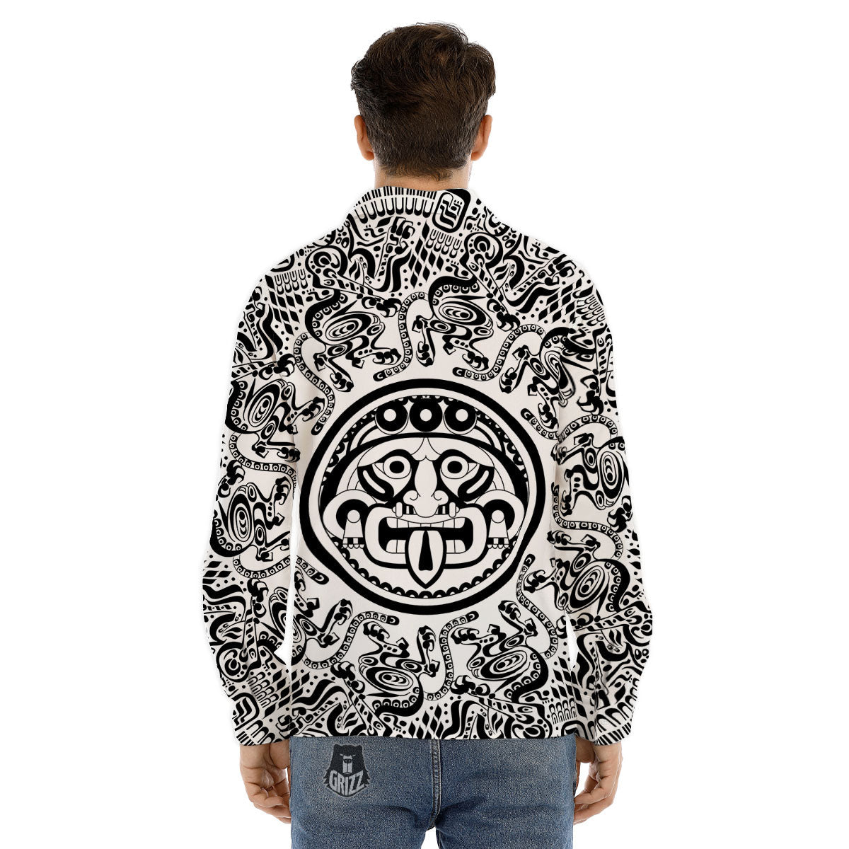 Mandala Spiritual Deer Print Men's Dress Shirts-grizzshop