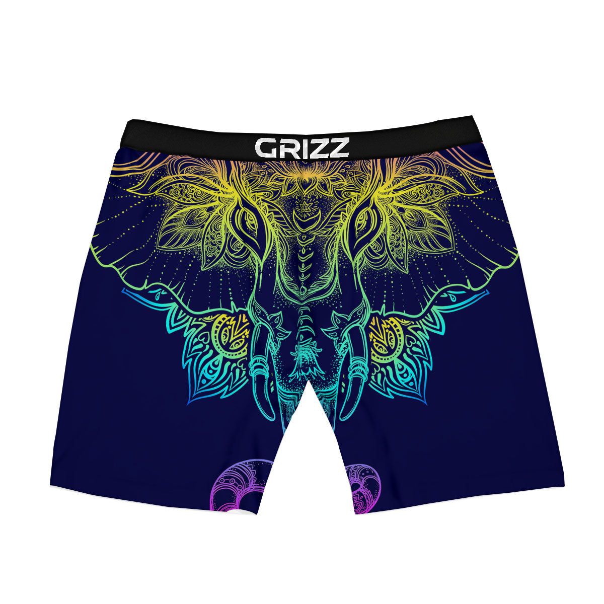 Mandala Spiritual Elephant Print Boxer Briefs-grizzshop