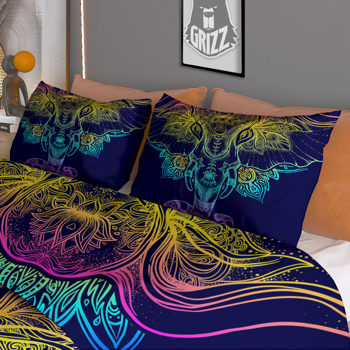 Meadow Sunrise Print Duvet Cover Bedding Set
