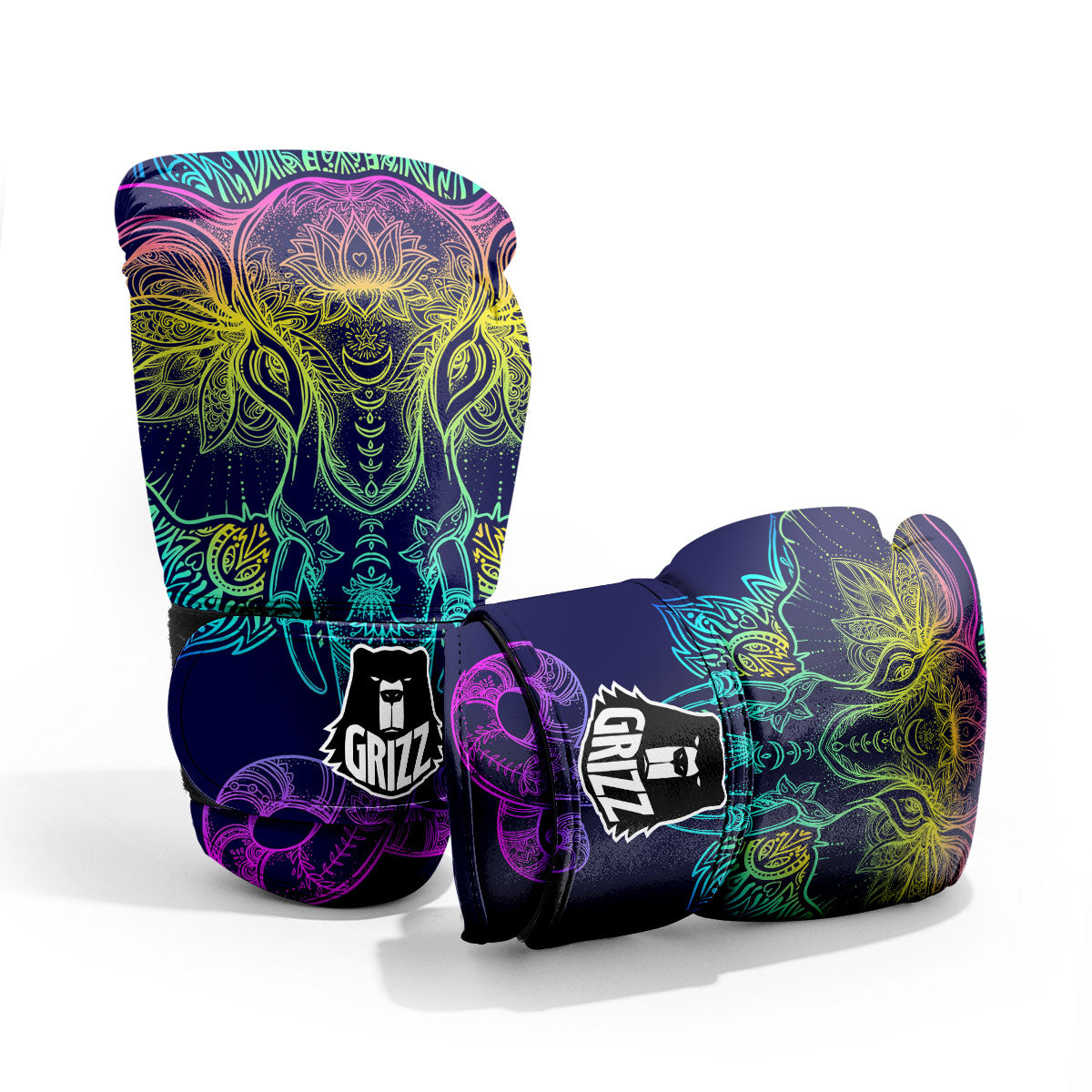 Mandala Spiritual Elephant Print Pro Boxing Glove