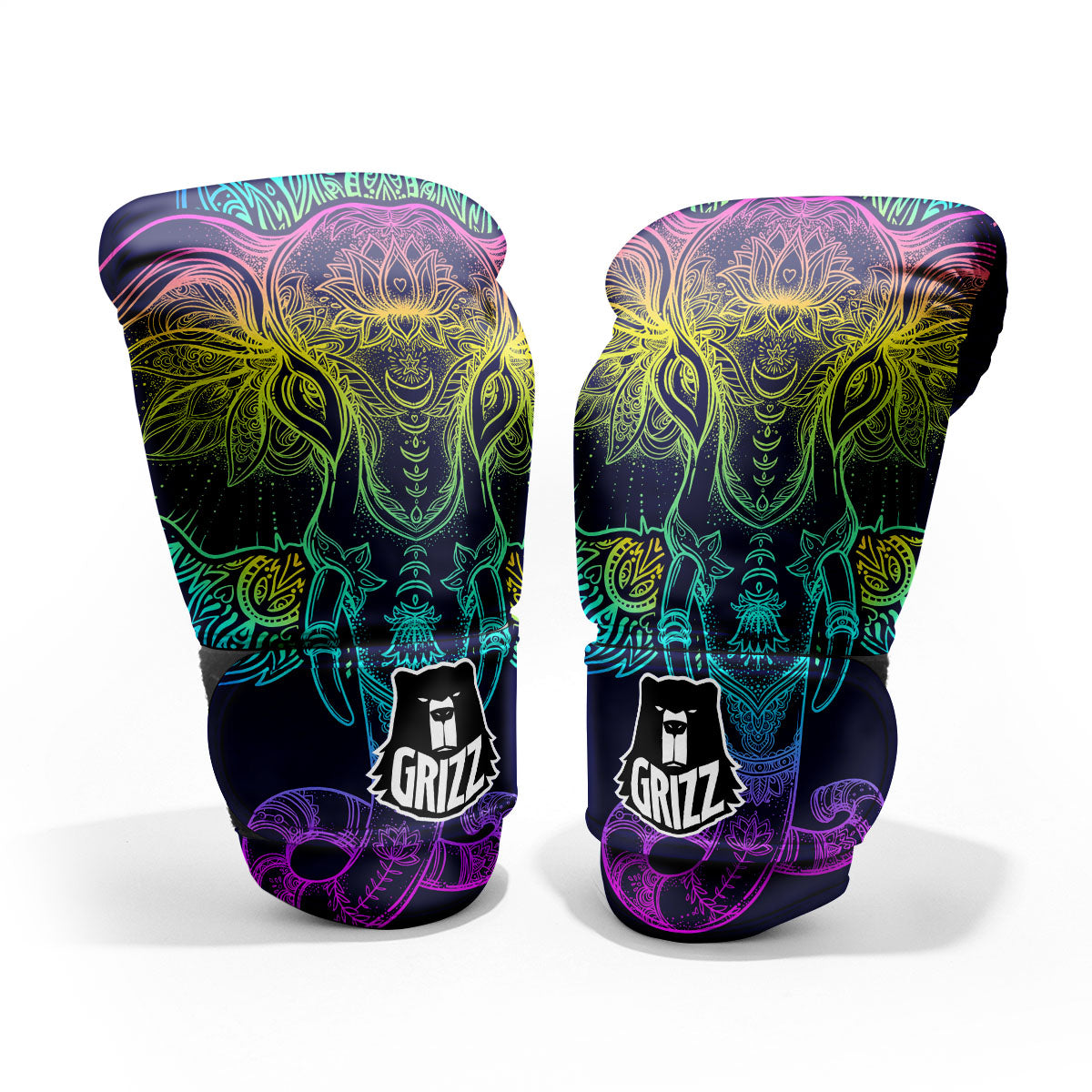 Mandala Spiritual Elephant Print Pro Boxing Glove