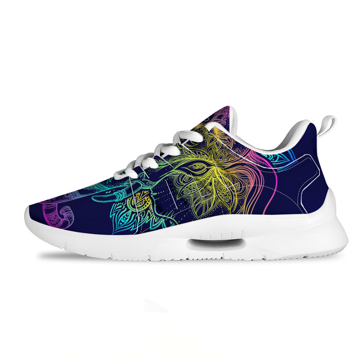 Mandala Spiritual Elephant Print Tennis Shoes-grizzshop