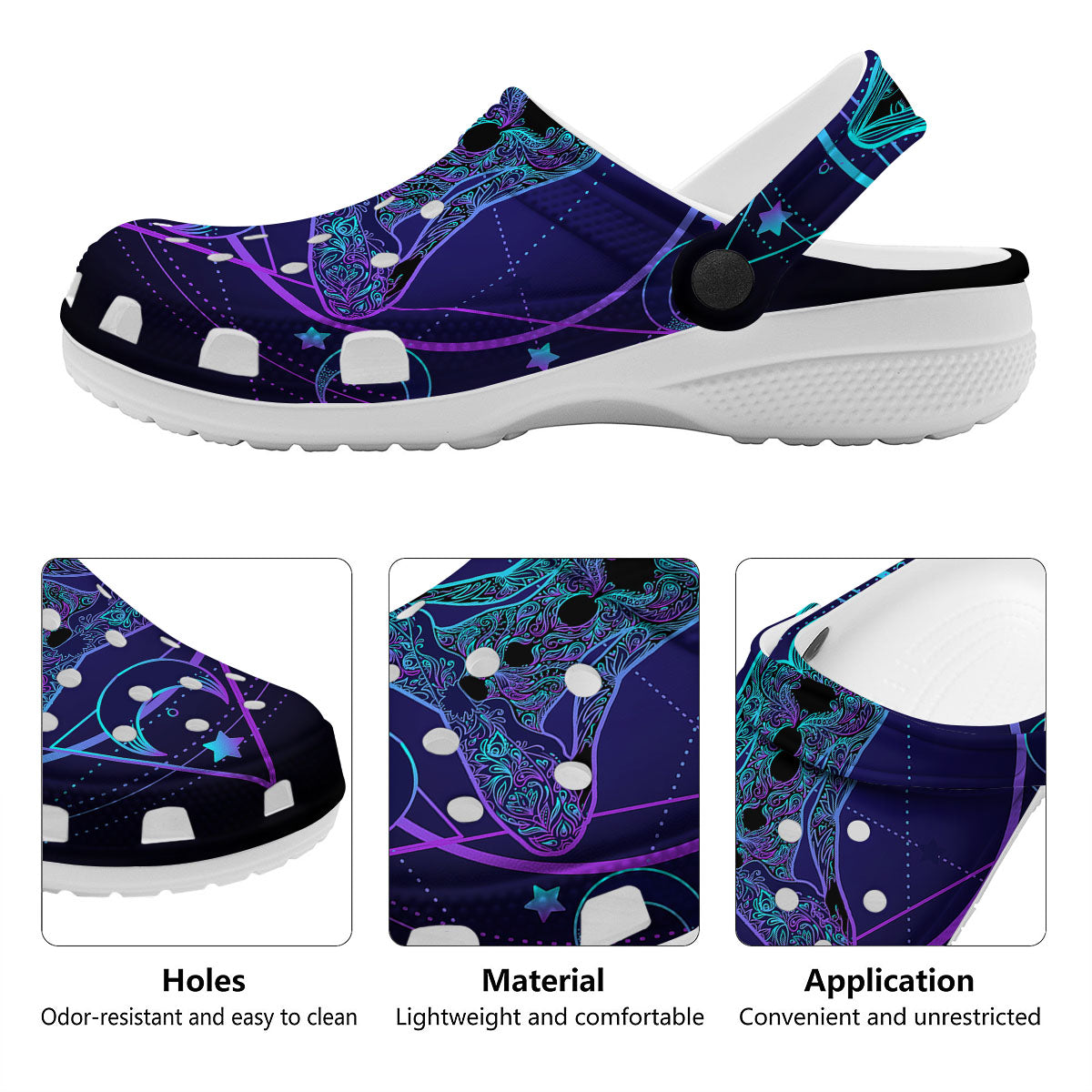Mandala Spiritual Girl Print Clog-grizzshop