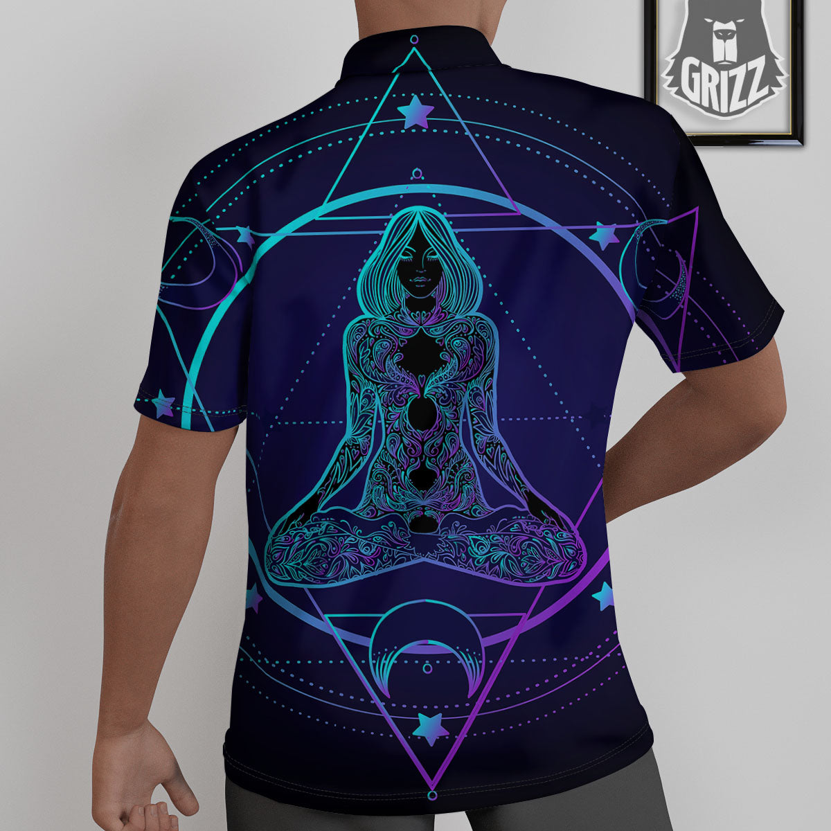 Mandala Spiritual Girl Print Untucked Shirts-grizzshop