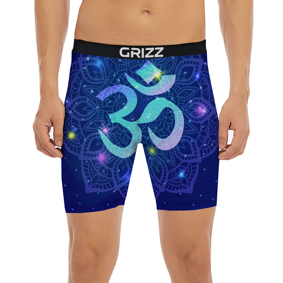 Mandala Spiritual Om Print Boxer Briefs-grizzshop