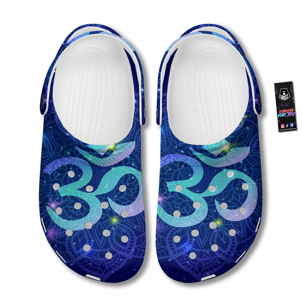 Mandala Spiritual Om Print Clog-grizzshop