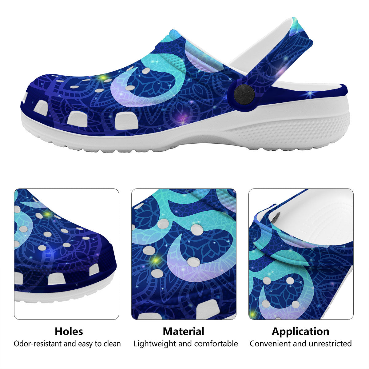 Mandala Spiritual Om Print Clog-grizzshop