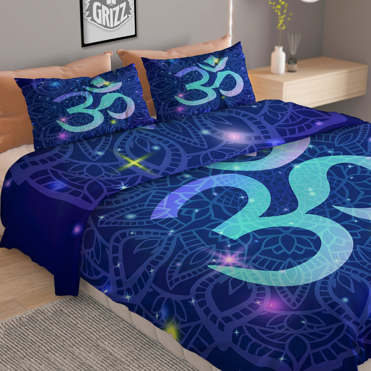 Melt Acid Turquoise Print Duvet Cover Bedding Set