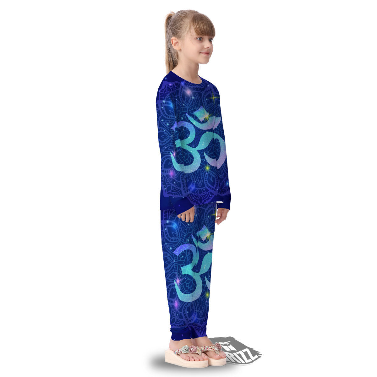 Mandala Spiritual Om Print Kid's Pajamas-grizzshop