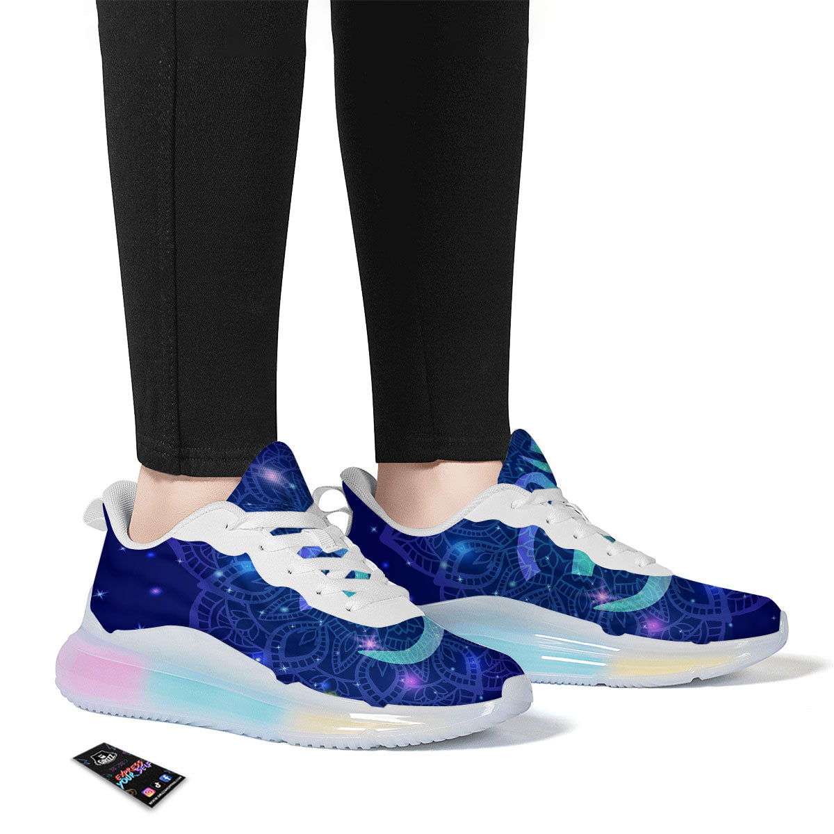 Mandala Spiritual Om Print Running Sneakers-grizzshop