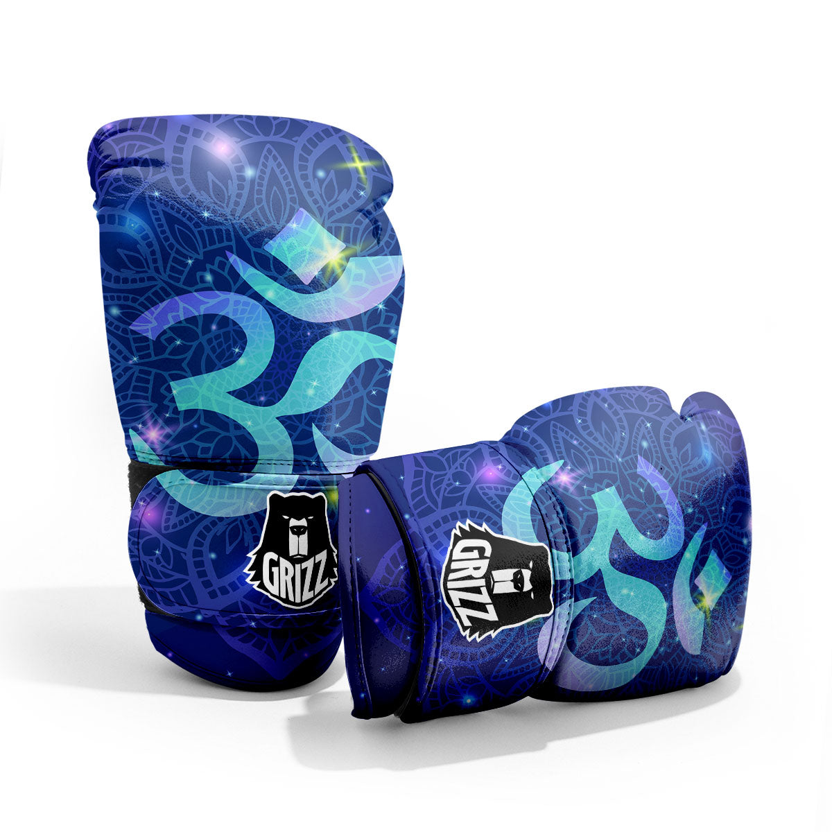 Mandala Spiritual Om Print Pro Boxing Glove