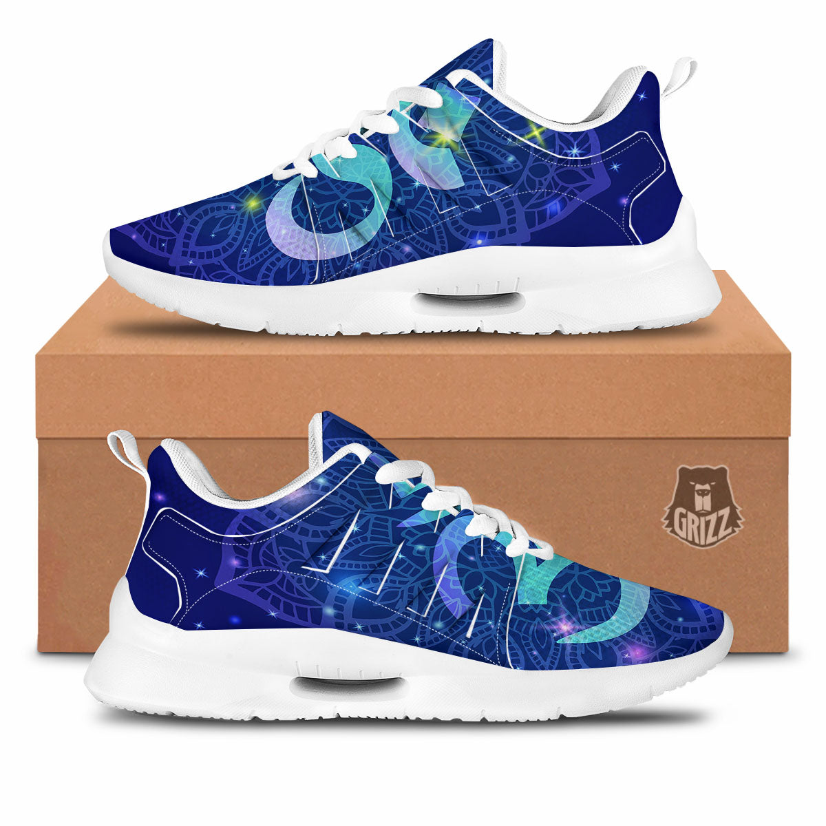 Mandala Spiritual Om Print Tennis Shoes-grizzshop