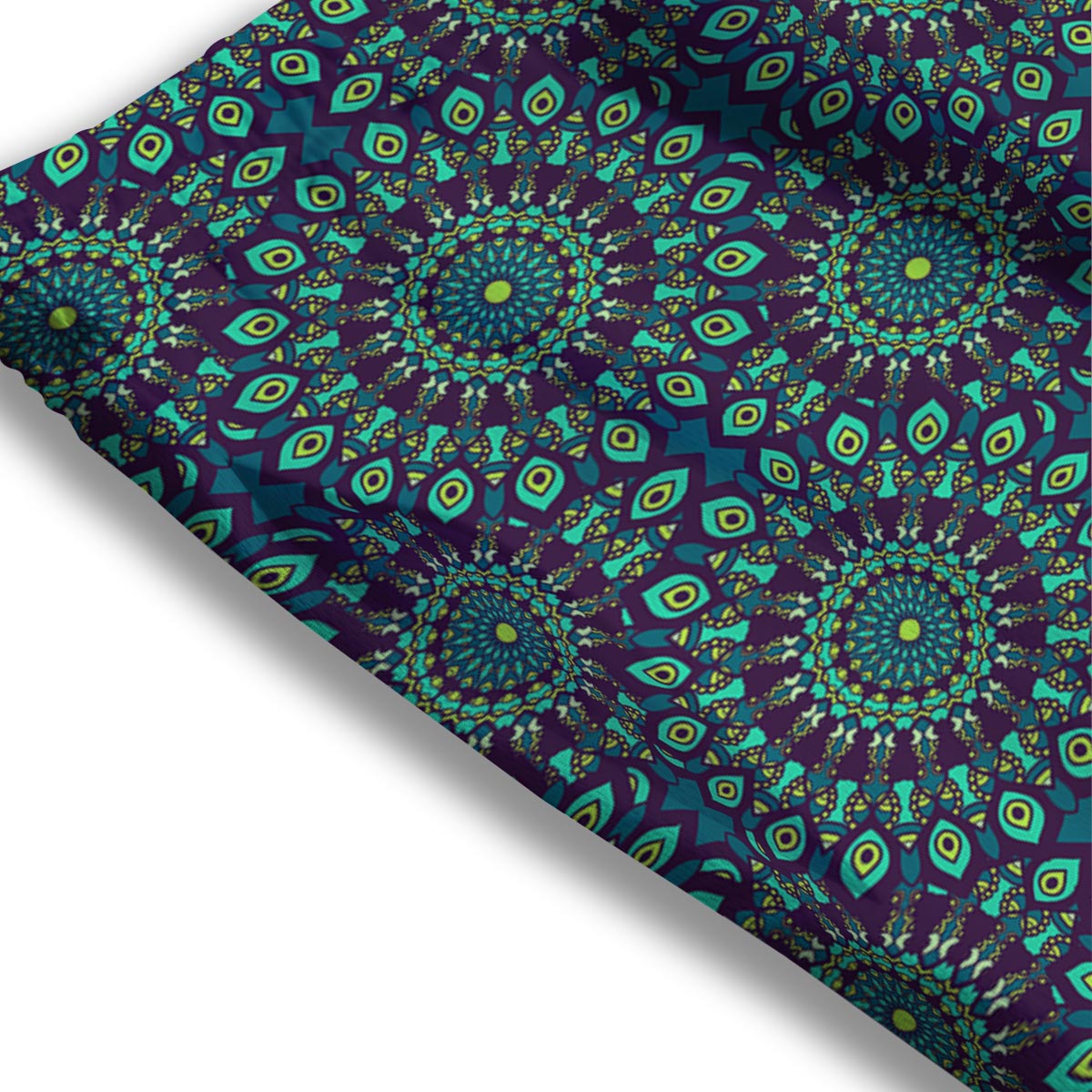 Mandala Teal Bohemian Print Pattern Mesh Shorts