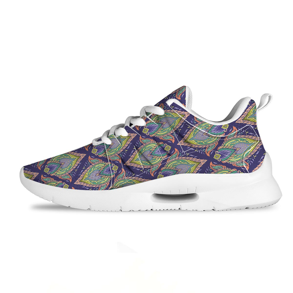 Mandala Thai Print Pattern Tennis Shoes-grizzshop