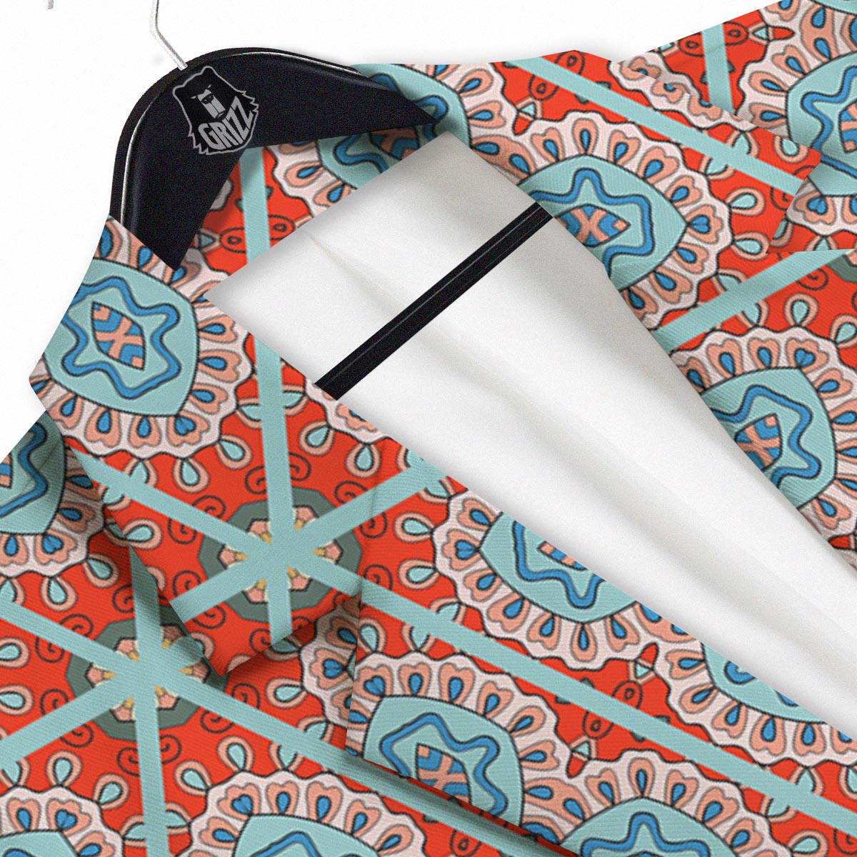 Mandala Triangle Bohemian Print Pattern Men's Sport Coat-grizzshop